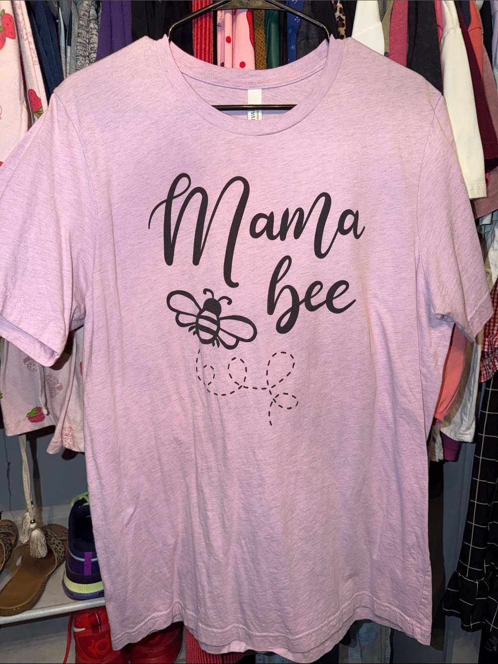 Bella Canvas Light Pink "Mama Bee" Kids Tee